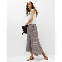 M&S Cotton Rich Gingham Midaxi Circle Skirt Brown Mix | Marks & Spencer (UK)