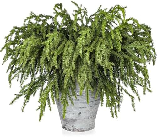 Artgar 12 Pcs Pine Branches - 18 Inch Artificial Green Pine Stem - Real Touch Christmas Greenery ... | Amazon (US)