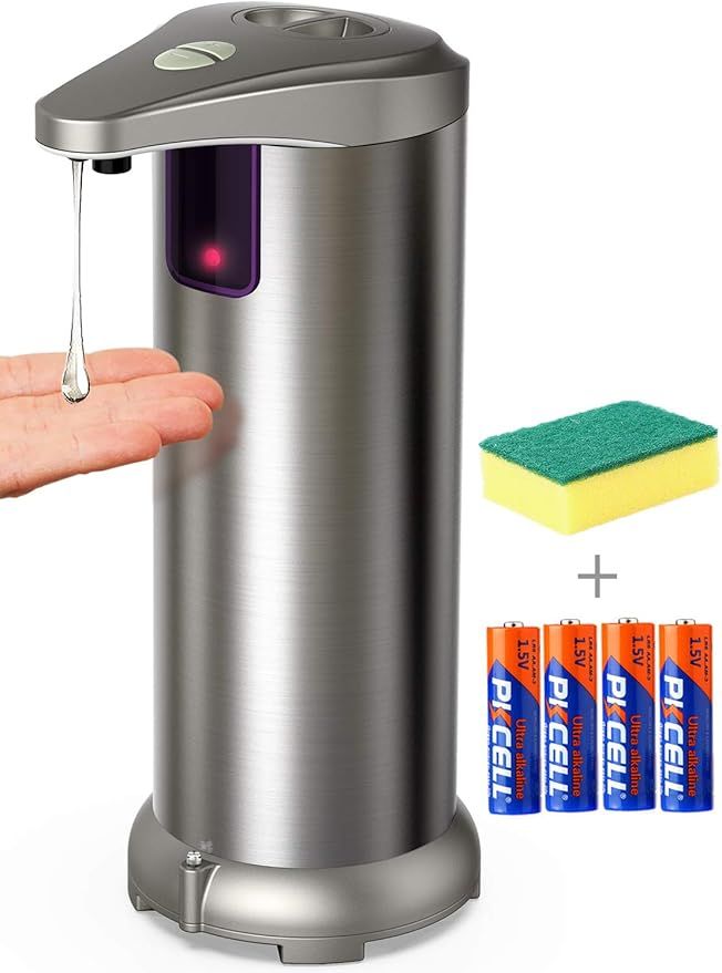 Automatic Soap Dispenser, Apanage Soap Dispenser Equipped Stainless Steel w/Infrared Motion Senso... | Amazon (US)
