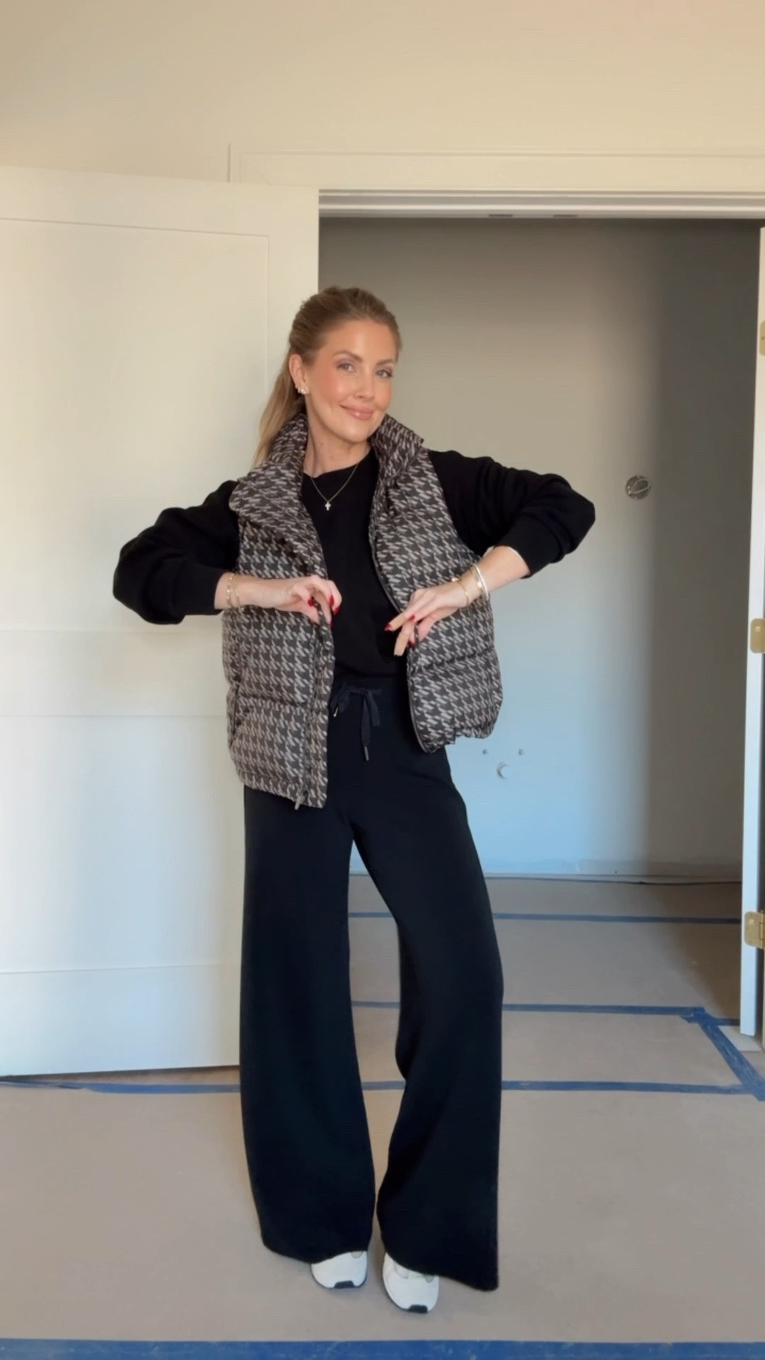 Size 4 down vest (true to size for me) / XS Spanx top / XS Regular pants / sneakers run true to size and my color-way is currently on sale! 

#LTKootd #LTKPetite #LTKSaleAlert