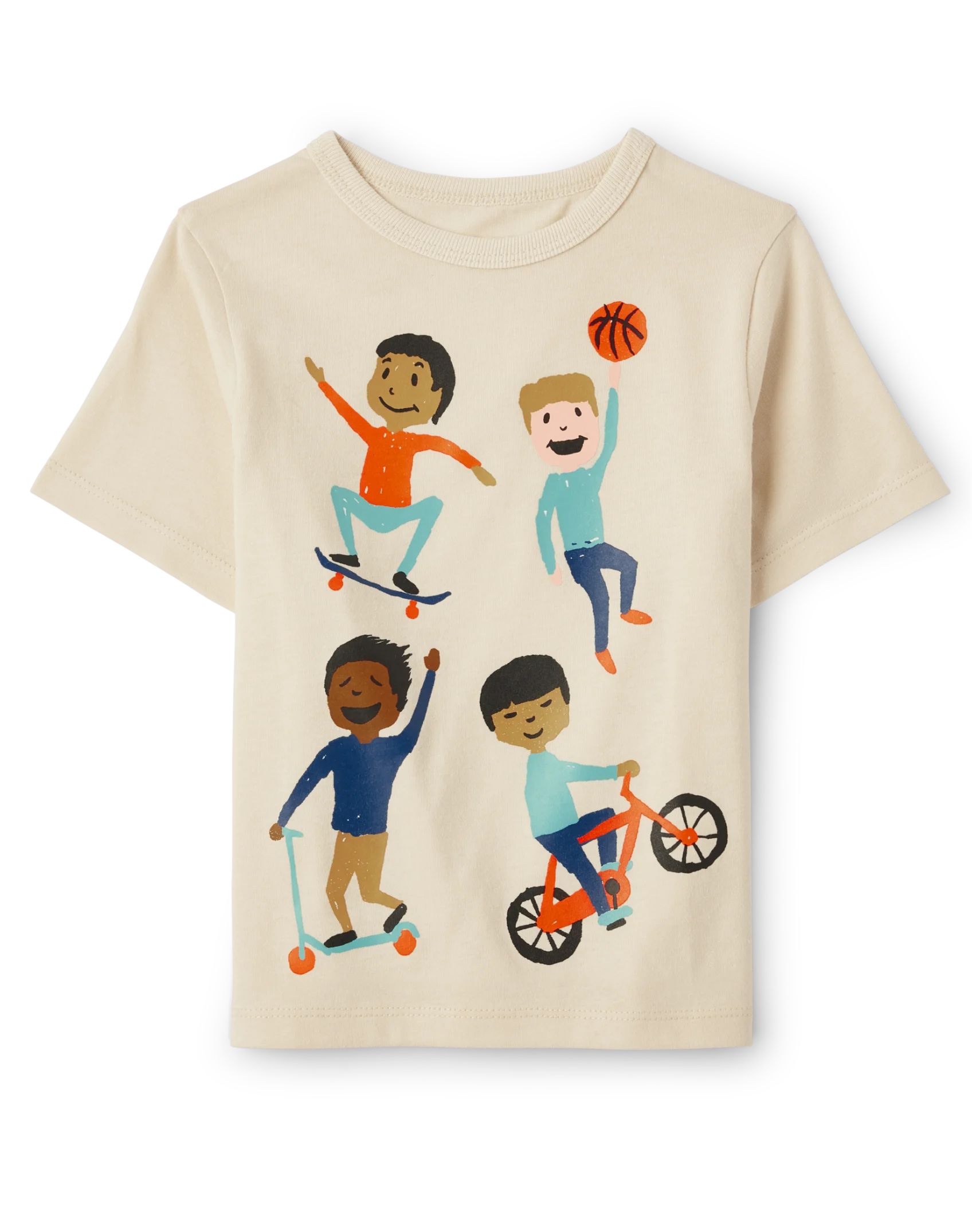 Baby And Toddler Boys Sports Graphic Tee - hay stack | The Children's Place