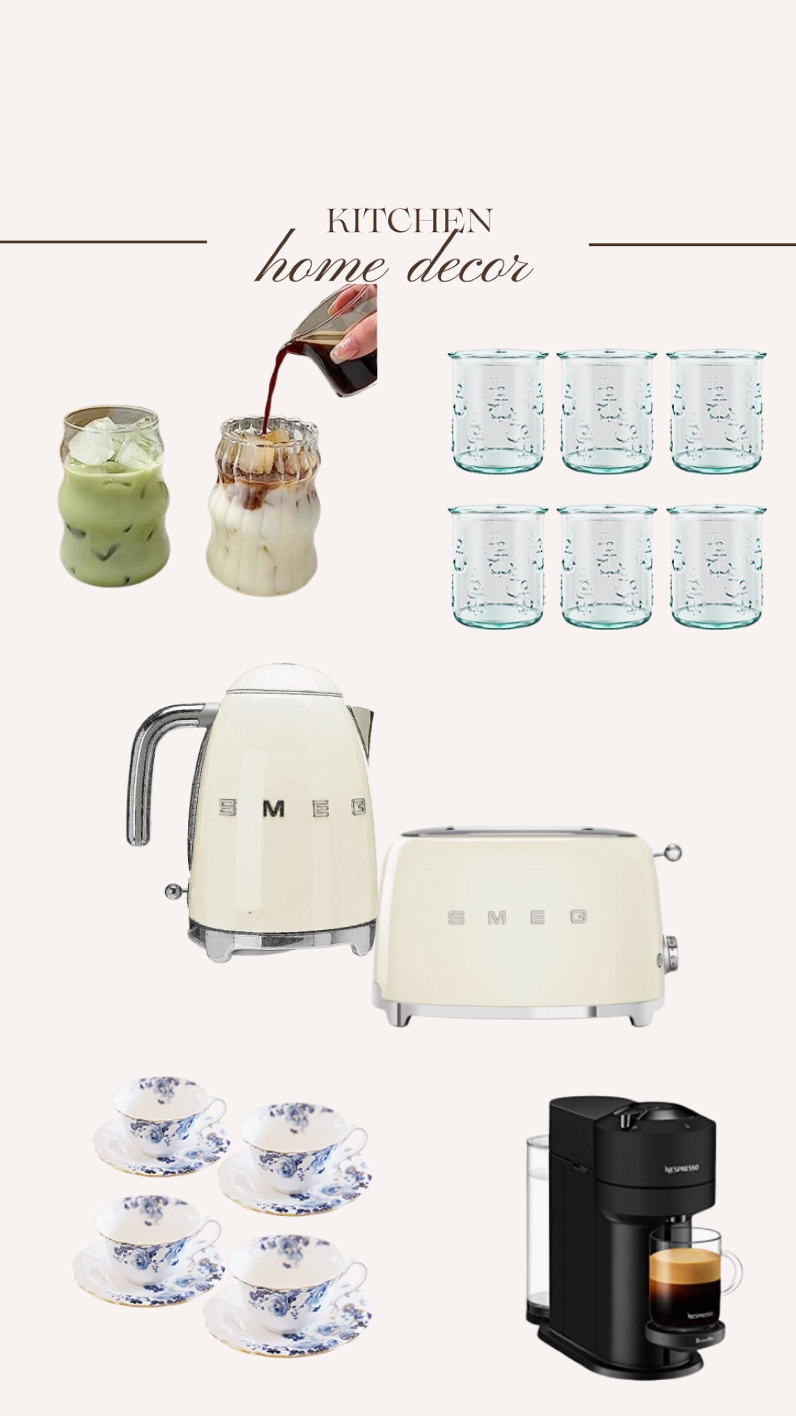 Kitchen appliances and drink-ware options I saved for stocking my new house. 

#LTKHome #LTKHoliday #LTKFamily