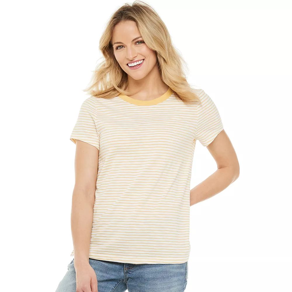 Women's SONOMA Goods for Life® Graphic Tee
			 Color:
					Yellow Stripe
				Size:
			Choose a S... | Kohl's