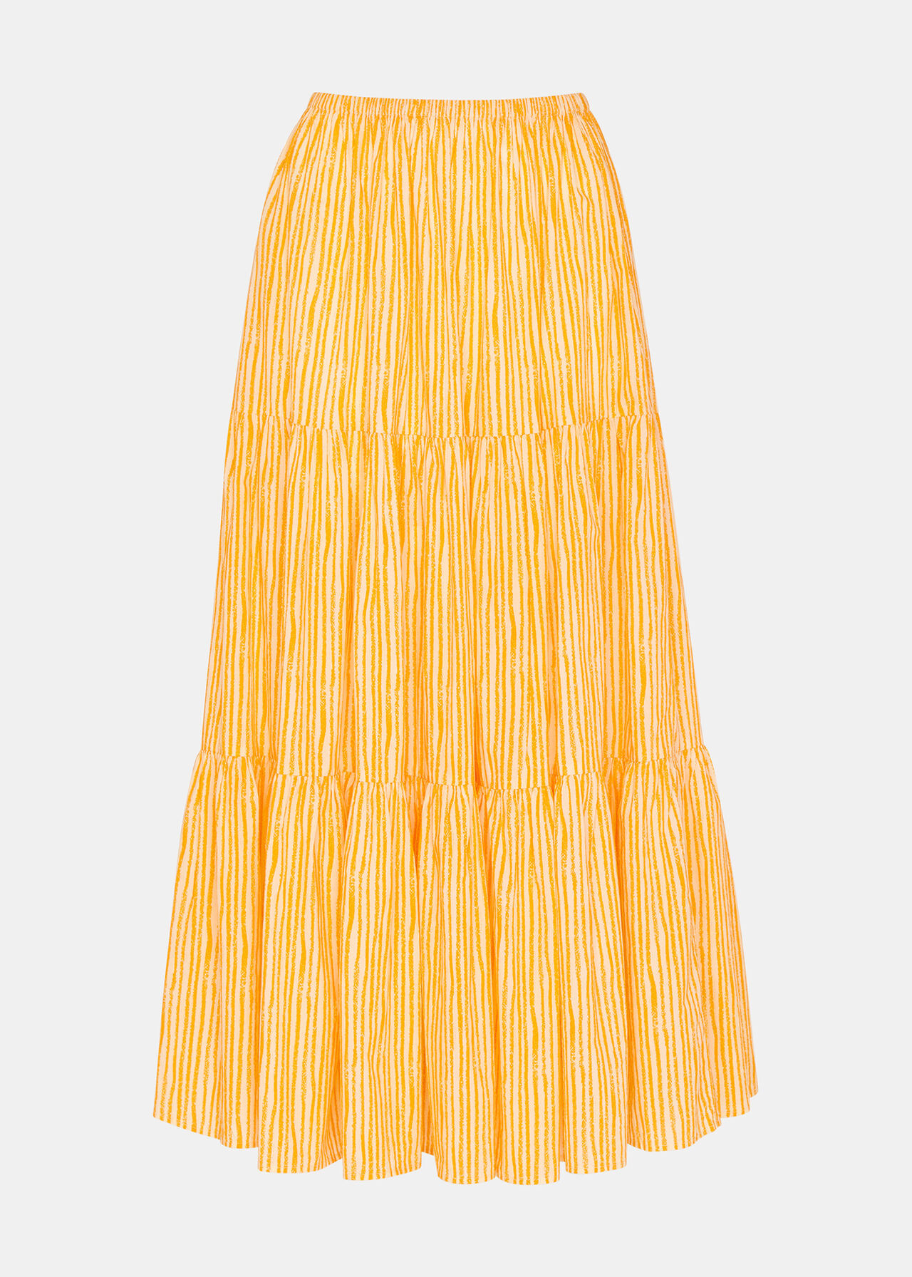 Chalk Stripe Tiered Skirt | Whistles