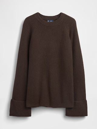 CashSoft Shaker-Stitch Boyfriend Sweater | Gap (US)