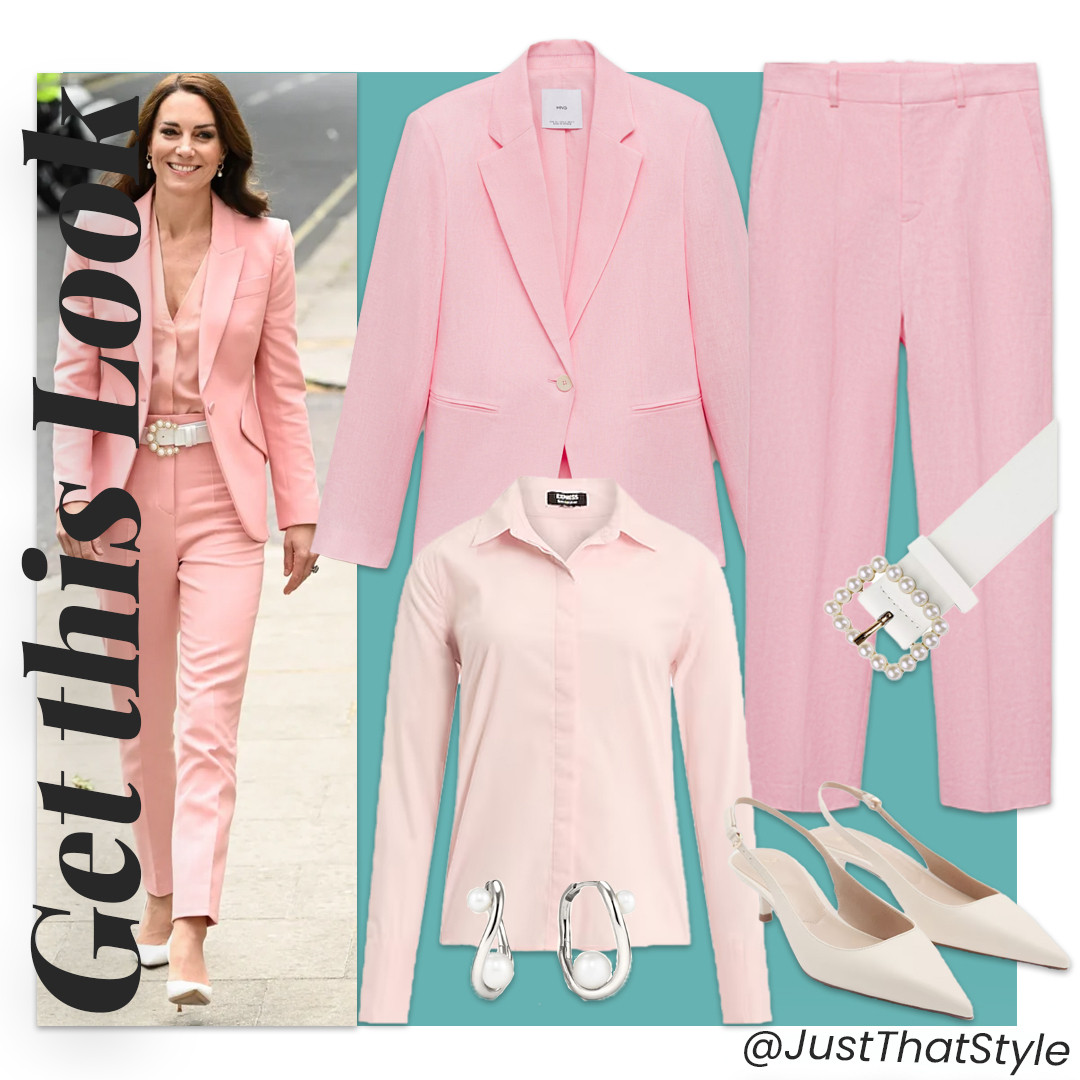 From a London sidewalk to your closet: blush power suit, pearl belt, ivory heels—Princess Kate style for less. Tap to shop. 

 #JustThatStyle #LTKworkwear #PrincessKateInspired #Mango #Target #Express #mejuri #LTKStyleTip #LTKWorkwear #LTKShoeCrush