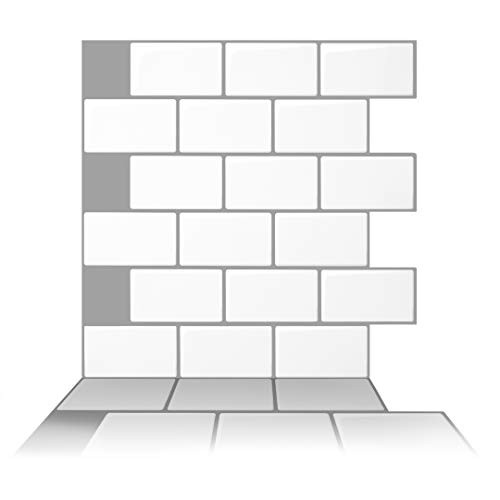 Tic Tac Tiles 12"x 12" Peel and Stick Self Adhesive Removable Stick On Kitchen Backsplash Bathroo... | Amazon (US)