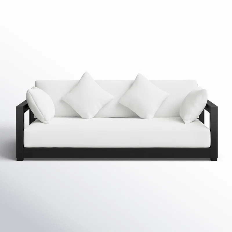 Melrose 76.55'' Aluminum Outdoor Patio Sofa | Wayfair North America