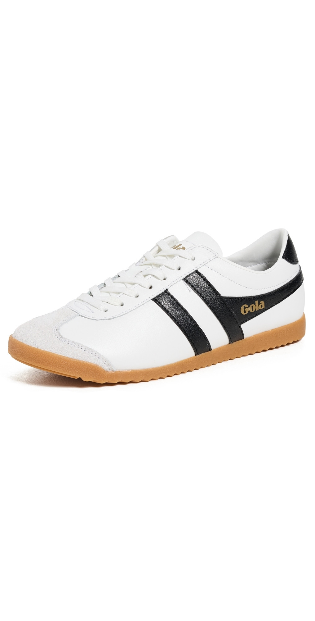 Gola Bullet Leather Sneakers White/Black/Gum 8 | Shopbop