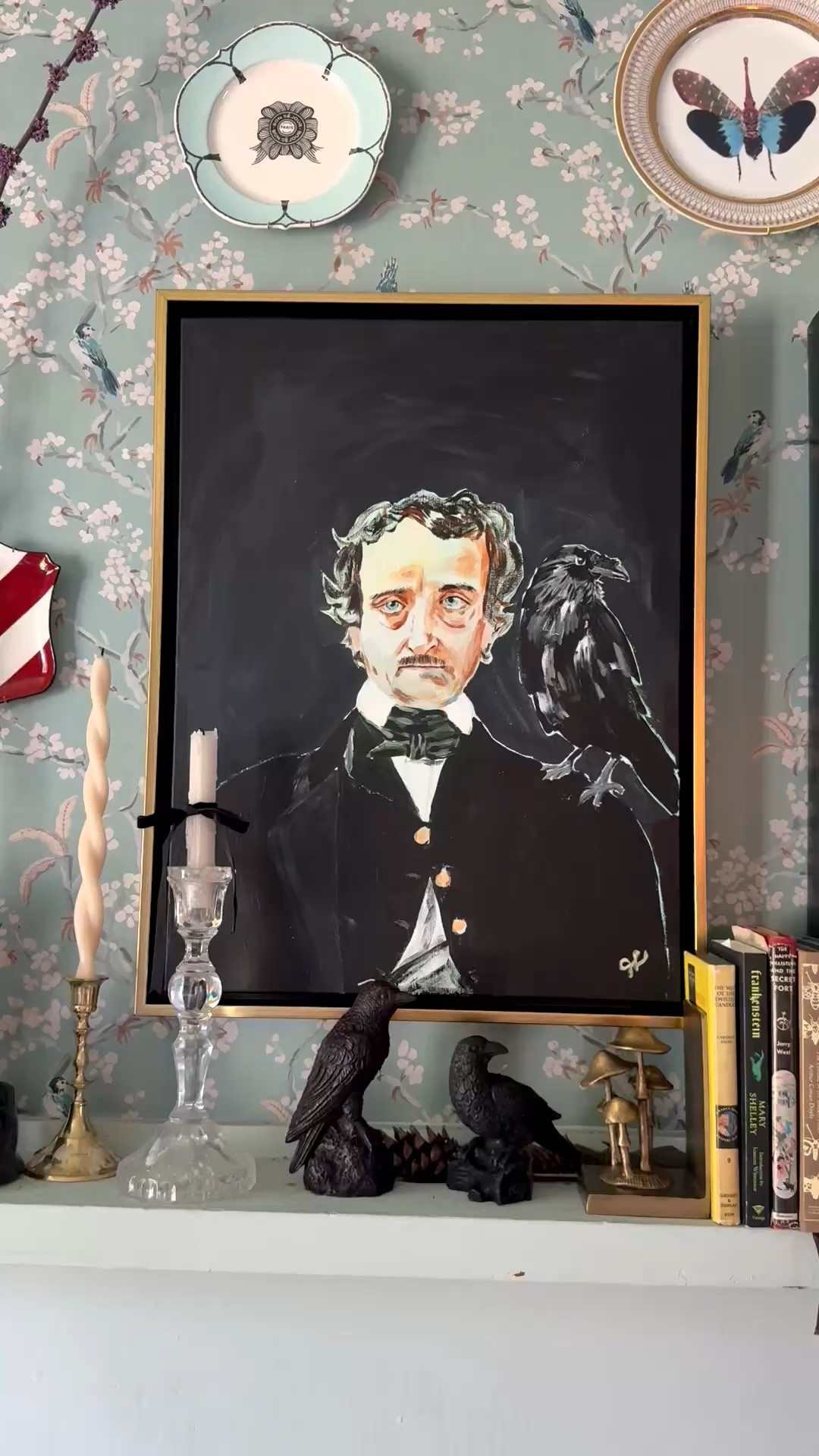 A portrait of Edgar Allan Poe - perfect for spooky season! ✨✨✨

#LTKHome #LTKSeasonal