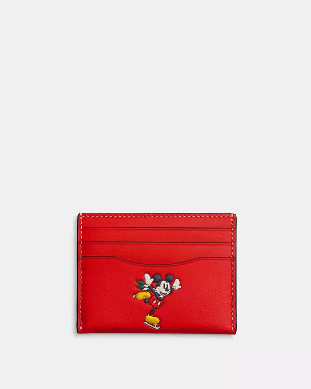 Disney X Coach Slim Id Card Case With Winter Motif | Coach Outlet US
