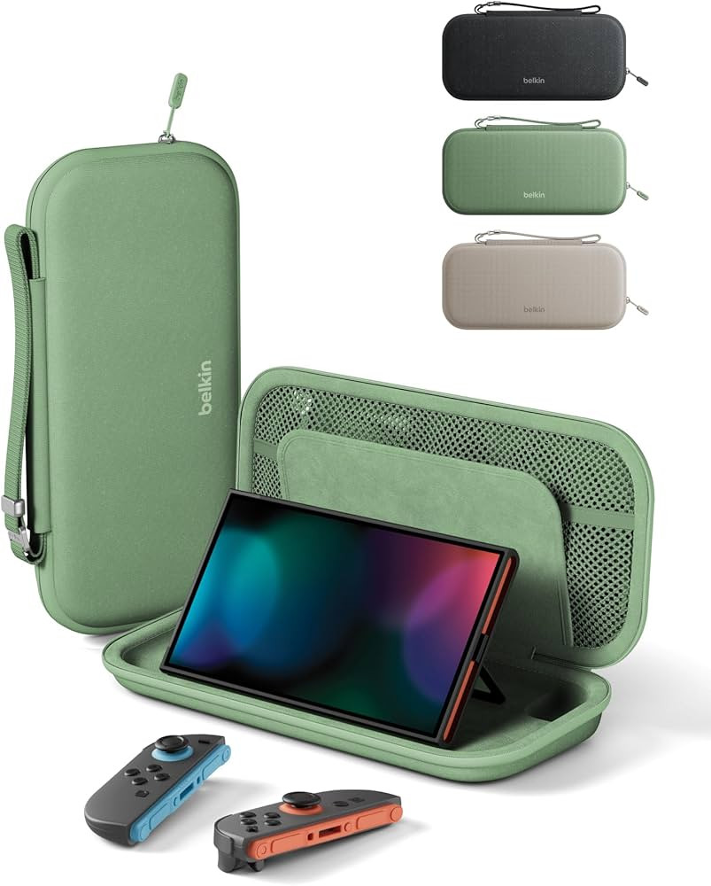 Belkin Nintendo Switch 2 Case, Travel Bag w/AirTag Holder & Storage Pocket for Up to 12 Game Card... | Amazon (US)
