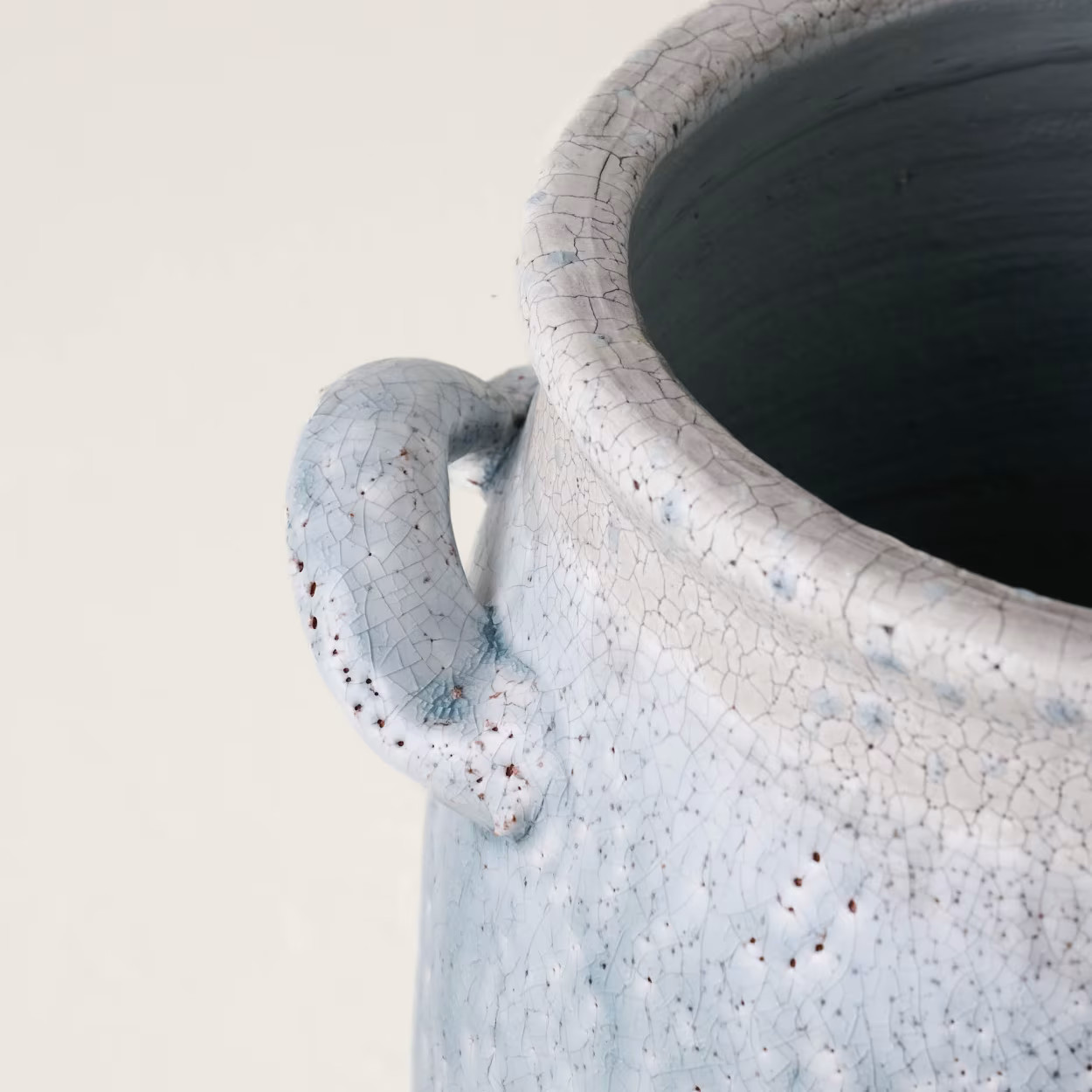 Light Blue Crackle Handled Vase | Magnolia
