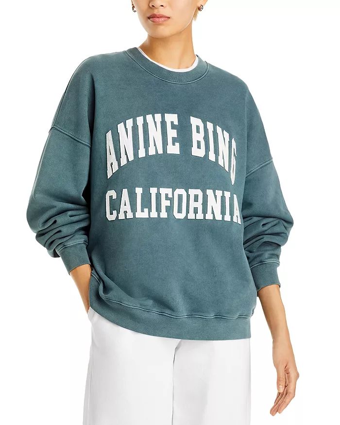 Anine Bing Miles Cotton Logo Sweatshirt Back to results -  Women - Bloomingdale's | Bloomingdale's (US)