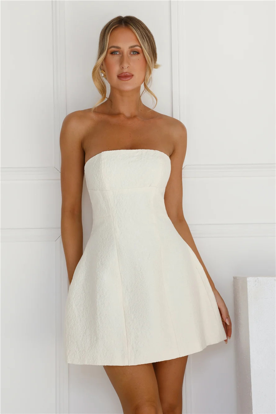 Silhouette Dream Strapless Mini Dress White | Hello Molly (US)