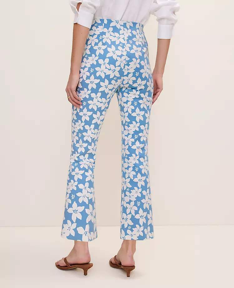 The Flare Ankle Pant in Floral Print | Ann Taylor