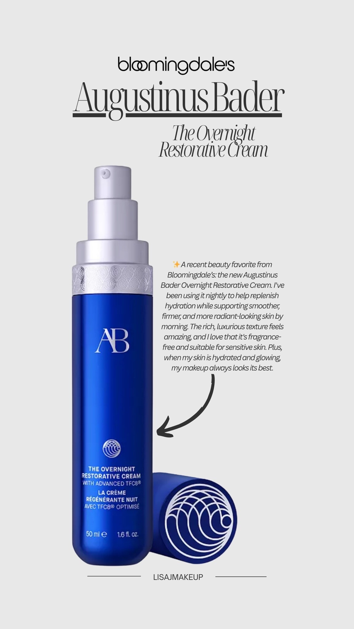 New beauty find at Bloomingdale’s ✨
I’ve been testing the new Augustinus Bader Overnight Restorative Cream and it’s quickly become a favorite final step in my nighttime routine. It feels incredibly nourishing and leaves my skin looking smoother, plumper, and more radiant by morning. If your skin is craving extra hydration and overnight recovery, this one is worth a look.
@bloomingdales @augustinusbader #BloomiesPartner @Shop.LTK #liketkit

#LTKOver40 #LTKBeauty