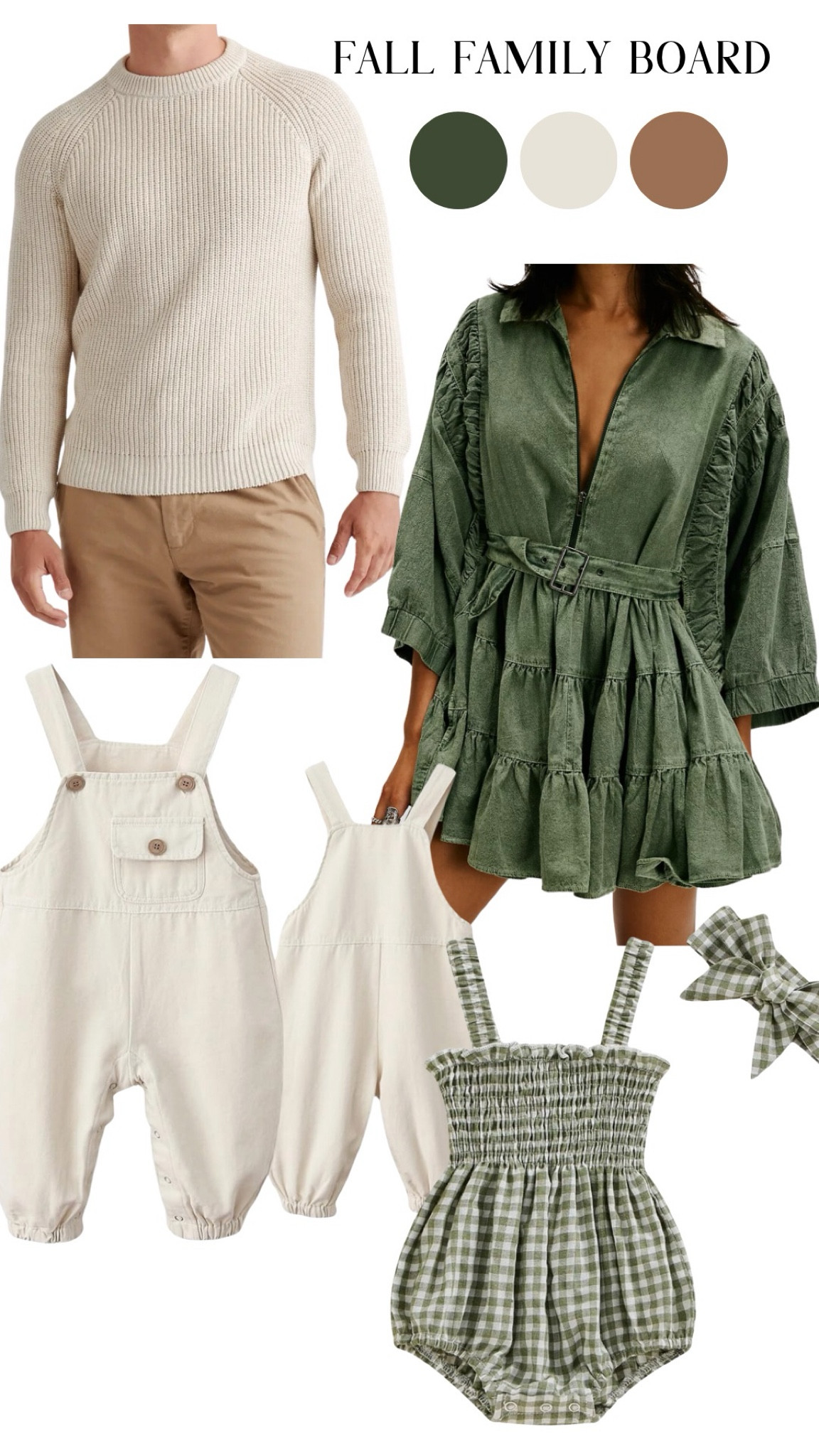 Fall family photoshoot outfit board 