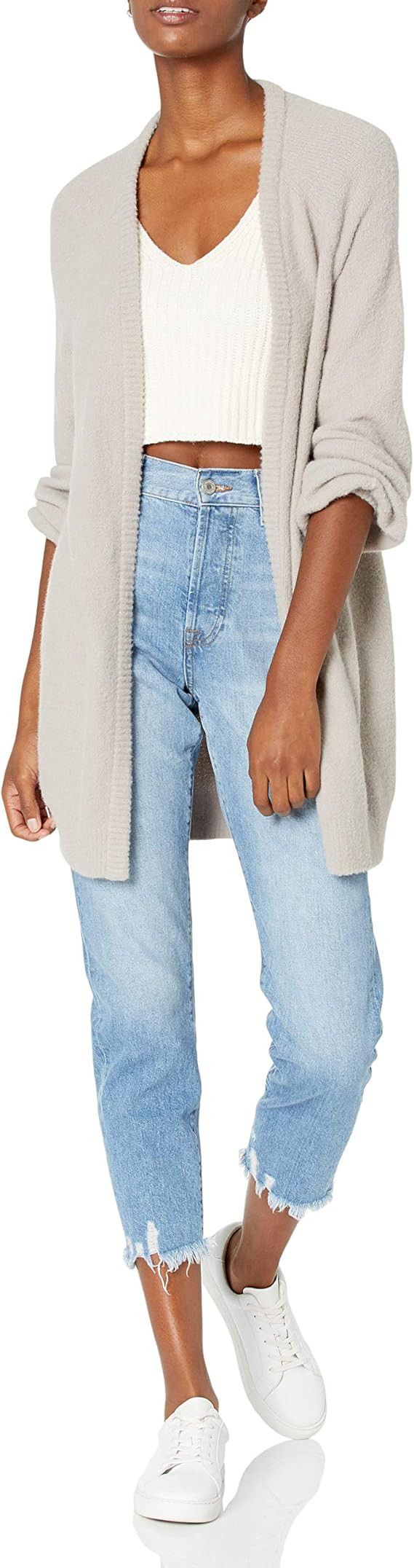 The Drop Women's Mirabelle Long Bell Sleeve Open Front Cozy Cardigan | Amazon (US)