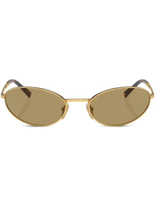 Prada Eyewear Ovale Prada PR A59S Sonnenbrille | Gold | FARFETCH DE | Farfetch Global