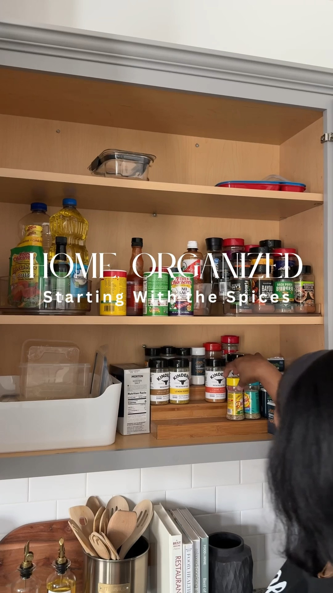 Organizing this cabinet so that when I’m preparing meals, everything is within reach.

No digging.
No clutter.
No frustration.

Just simple systems that make daily life smoother.

Starting with the spices.

#LTKHome #LTKdayinmylife #LTKOver40