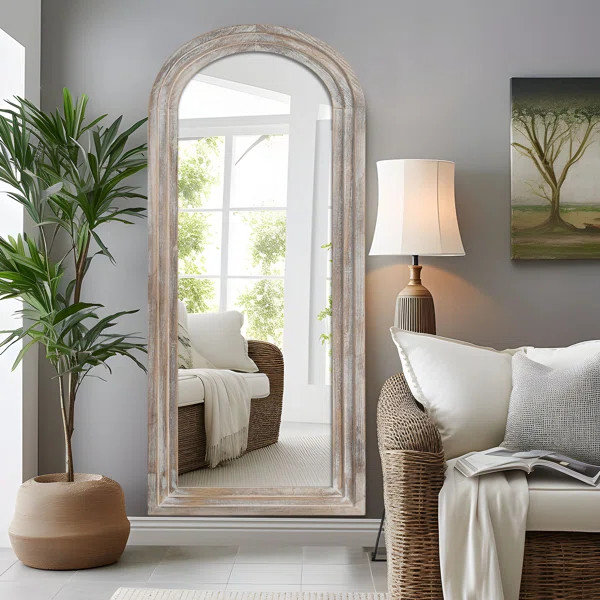 Dainah Arch Full Length Wall Mirror with Wood Frame | Wayfair North America