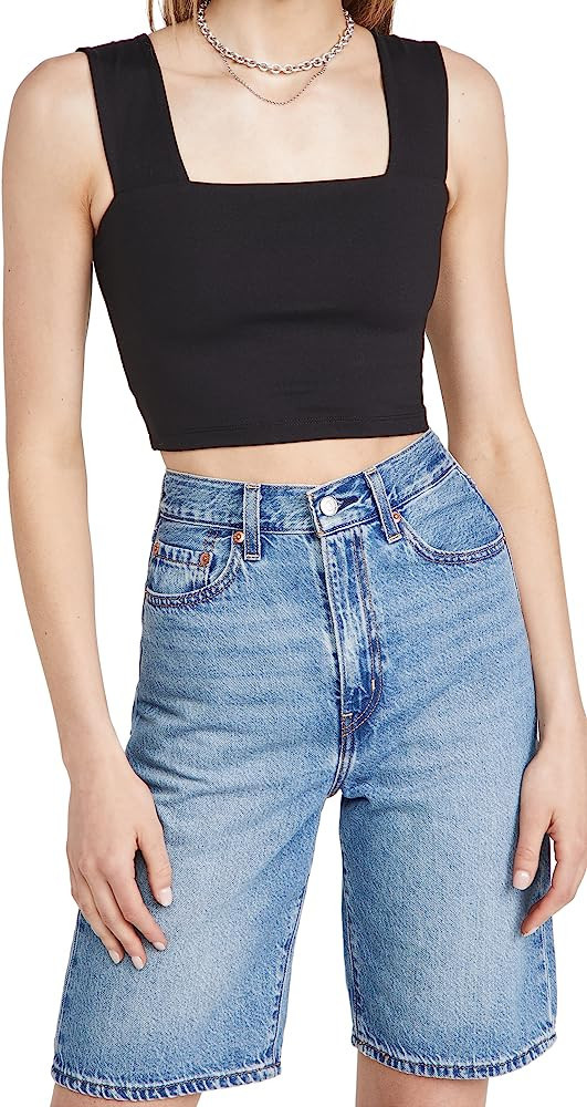 Susana Monaco Women's Wide Strap Crop Top | Amazon (US)