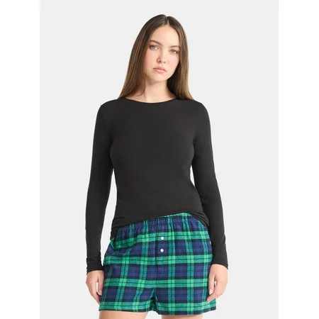No Boundaries Long Sleeve Crewneck Tee, Women's | Walmart (US)