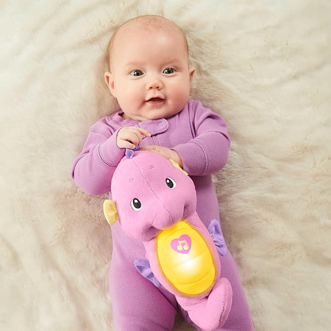 Fisher-Price Musical Baby Toy, Soothe & Glow Seahorse, Plush Sound Machine with Lights & Volume C... | Amazon (US)