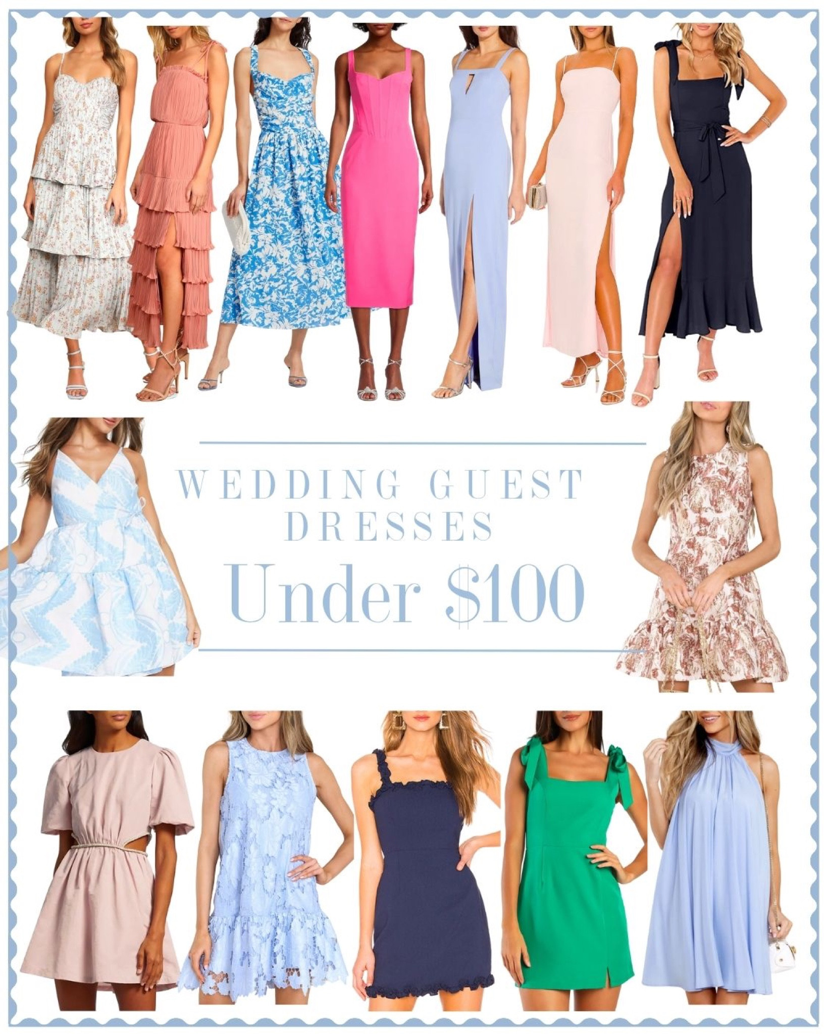 FULL ROUND UP of Wedding Guest Dresses under $100 (that definitely don’t look it!)! #weddingguestdresses 

#LTKunder100 #LTKwedding