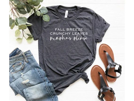Fall Breeze Crunchy Leaves Pumpkins Please Fall Shirt - Etsy | Etsy (US)