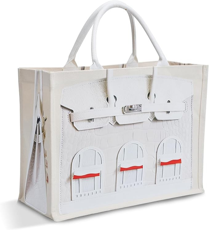 16oz Sturdy Canvas Tote Bag for Women, Luxury Illusion Print Handbag, Unique Bridesmaid Gift & Wo... | Amazon (US)
