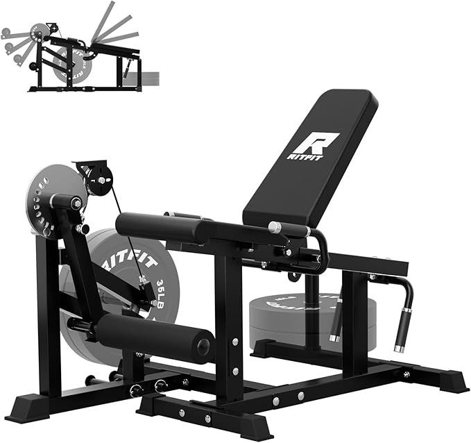 RITFIT Leg Extension and Curl Machine, 700LB Adjustable Leg Curl Machine, Seated Leg Extension an... | Amazon (US)
