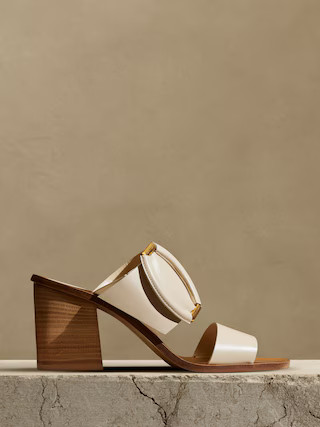 Ravello Leather Mid-Heel Sandal | Banana Republic (US)