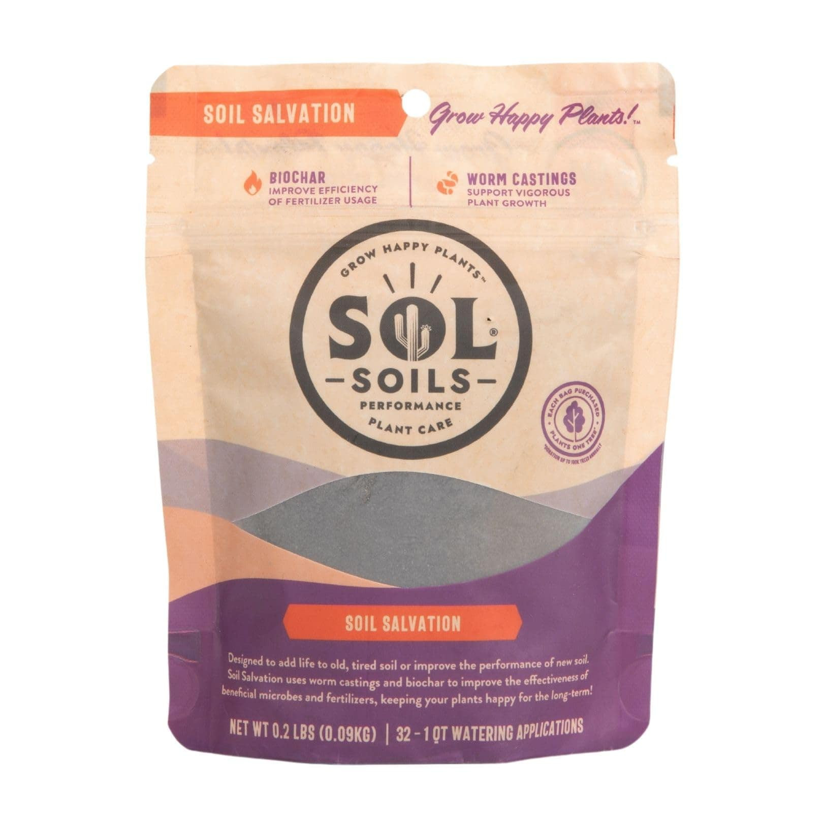 Sol Soils Sol Biotics Soil Salvation - Soil Enhancer with Microbial Booster to Enhance The Health Vitality of Potting Mixes - Includes Worm Castings | Lowe's