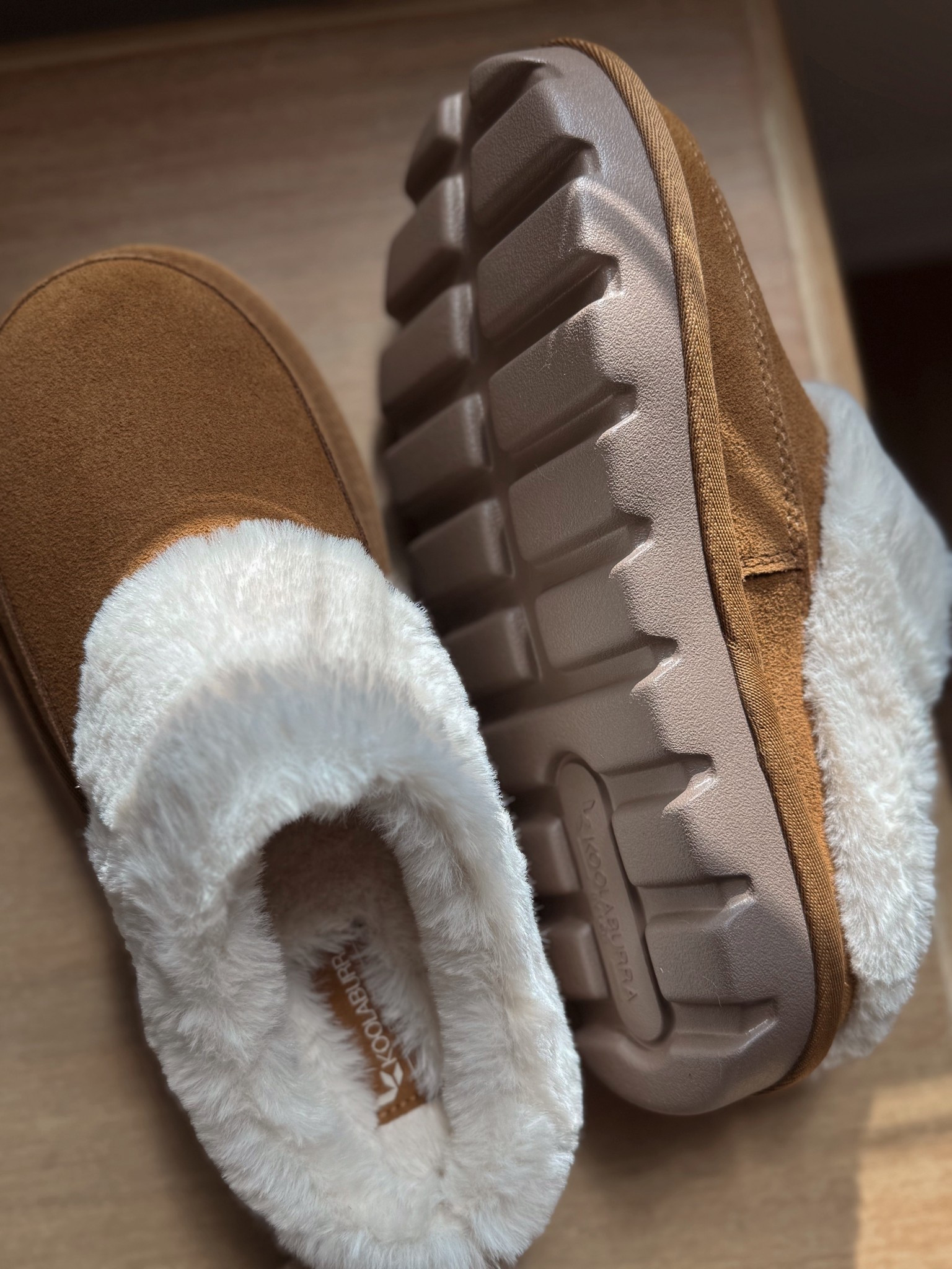 Slip ons slippers slides ugg Koala white fur trim #ltkshoes

#LTKGiftGuide #LTKHoliday