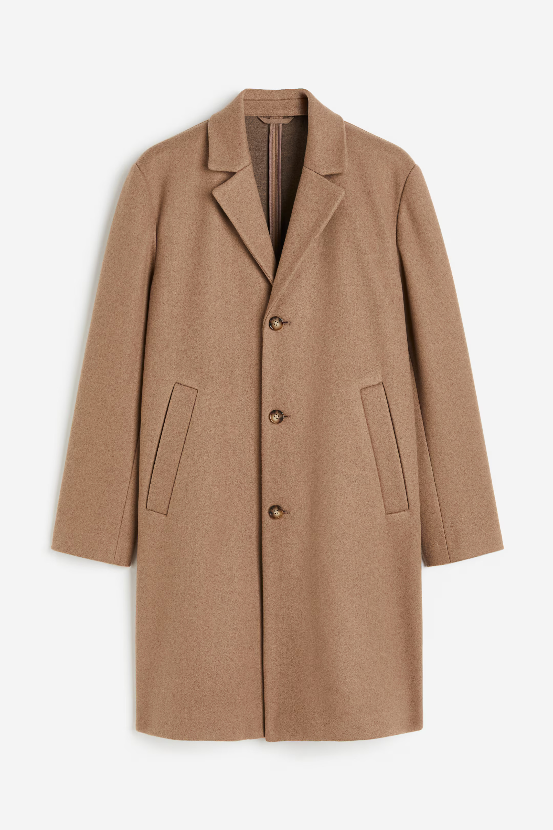 Wool-blend Coat - Dark beige - Men | H&M US | H&M (US + CA)