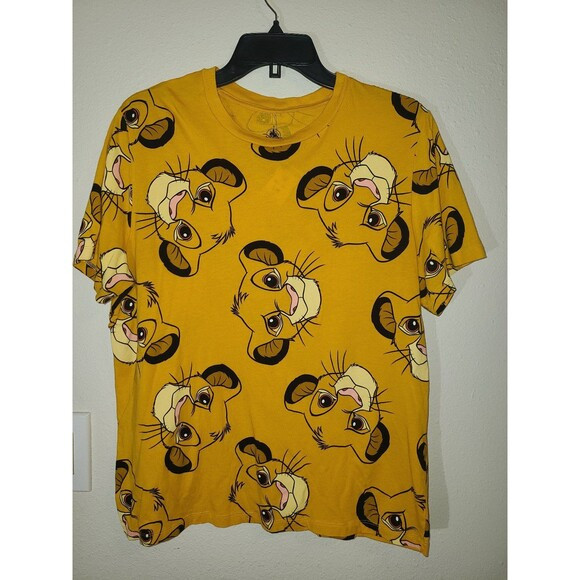 Disney Parks All Over Print The Lion King Simba Shirt Adult Size M | Poshmark
