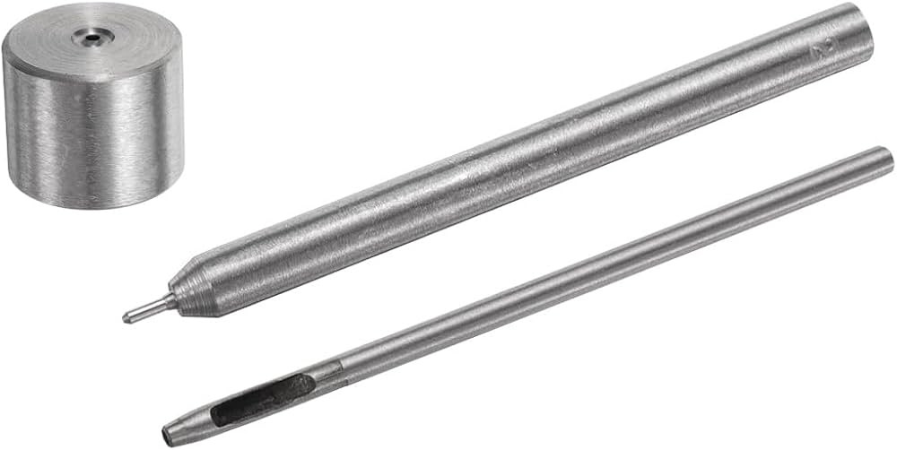 uxcell Eyelet Hole Punch Die Tool, 2mm Grommet Setter Hollow Punch for Leather Craft Clothing Han... | Amazon (US)