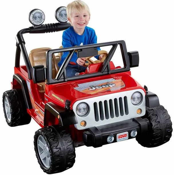 Power Wheels Jeep Wrangler 12V Red and Black Ride On Vehicle - Walmart.com | Walmart (US)
