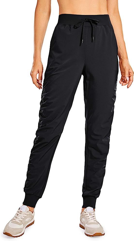 CRZ YOGA Women's Lightweight Workout Joggers Pants Ruched Drawstring Lounge Pants Elastic Waist w... | Amazon (US)