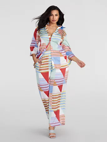 Ladan Printed Wide-Leg Pants - Gabrielle Union x FTF - Fashion To Figure | Fashion To Figure