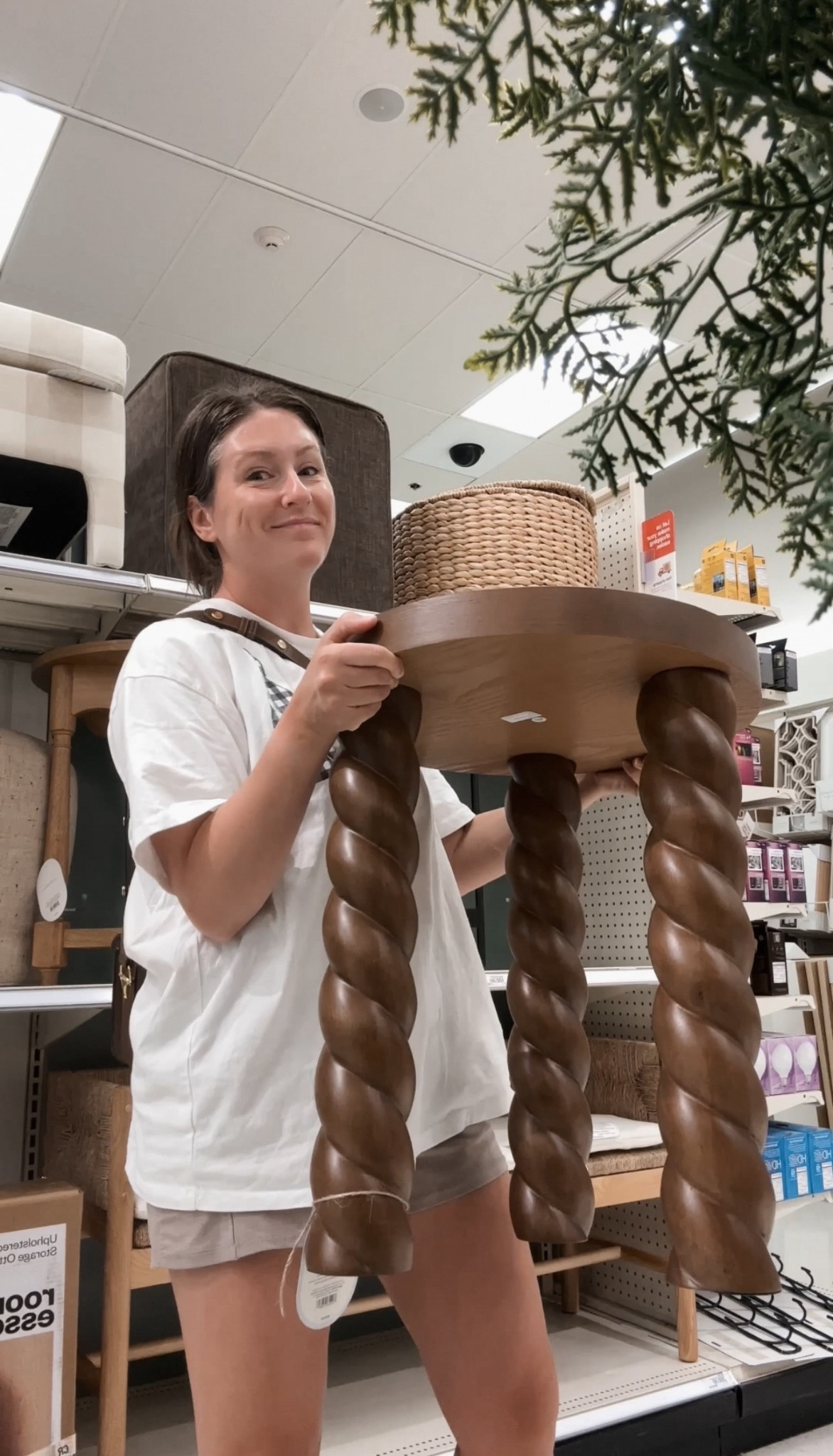 Target find 🎯 I just found this accent table that looks like the real high-end piece yet comes straight from Targetl. The Braided Accent Table from the Studio McGee collection features a rich walnut finish, a round tabletop that’s perfect for layering decor, and those distinctive braided-leg details that give it a vintage-inspired, elevated aesthetic. 
If your style is minimalist, neutral, and intentionally curated, this table is such a smart pick. It would work beautifully as a side table in the living room, a nightstand in the primary bedroom, or a statement piece in the entryway to hold a vase, lamp, or stack of books. The finish and texture bring warmth into a space, and the clean silhouette keeps it looking streamlined rather than busy.
If you’re shopping for designer-style furniture upgrades, vintage-inspired accent tables, or budget-friendly pieces with high-end appeal, this is definitely one to bookmark. Linked here.

#LTKHome #LTKSaleAlert