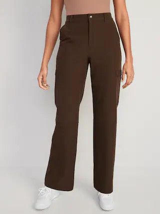 High-Waisted All-Seasons StretchTech Water-Repellent Straight Cargo Pants for Women | Old Navy (US)