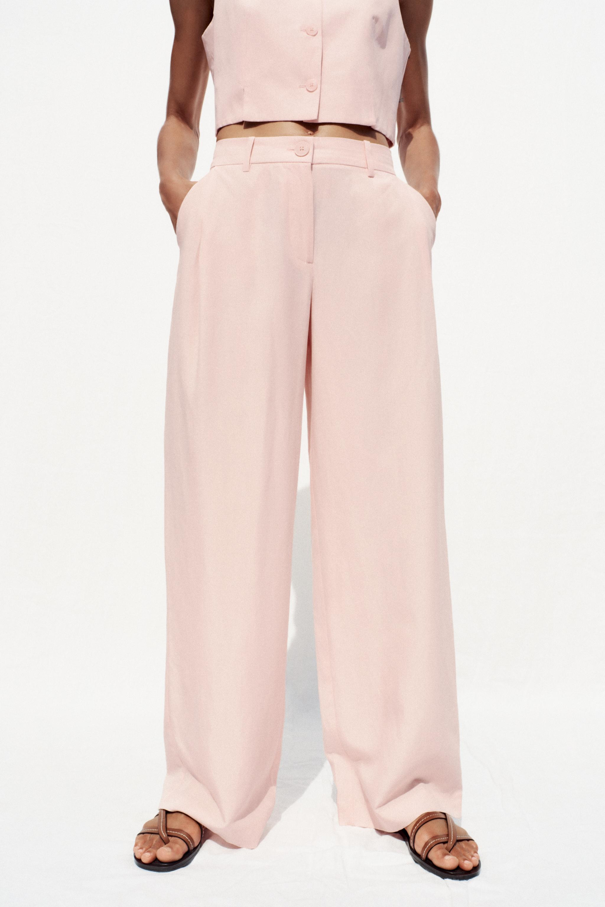 PLEATED WIDE LEG PANTS | Zara US