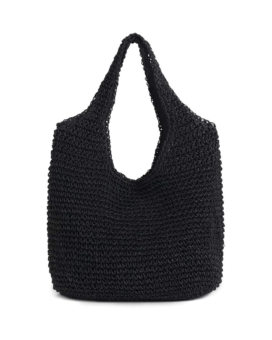 Hand-woven Soft Large Straw Shoulder Bag Boho Straw Handle Tote Retro Summer Beach Bag Rattan Han... | Amazon (US)