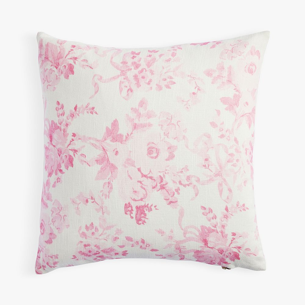 LoveShackFancy Damask Pillow Cover, 20x20 Inches, Pink | Pottery Barn Teen