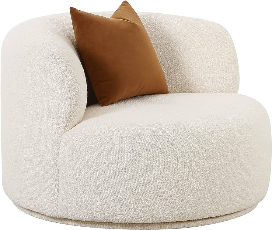 Tov Furniture Fickle Cream Boucle Swivel Chair | Amazon (US)