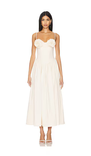 Freya Midi Dress in Dusty Pearl | Revolve Clothing (Global)