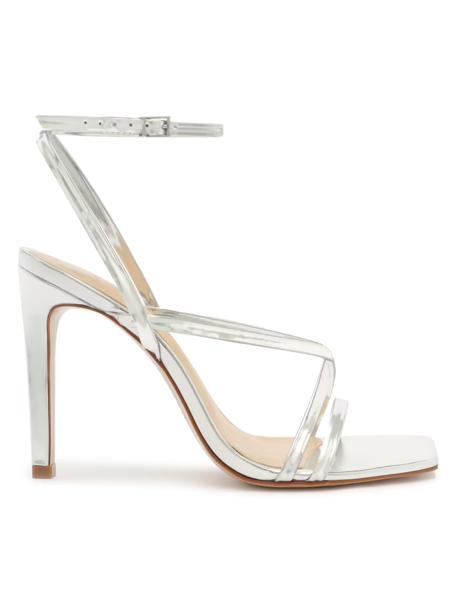 Schutz Bari 101MM Metallic Leather Sandals | Saks Fifth Avenue | Saks Fifth Avenue